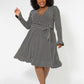Vestido Rosalia Feminino Leota Cinza Tamanho 1X