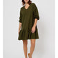 Vestido feminino Leota Solid Kalamata Lord &amp; Taylor Luna Verde Tamanho 1X