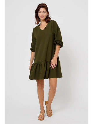 Vestido feminino Leota Solid Kalamata Lord &amp; Taylor Luna Verde Tamanho 1X
