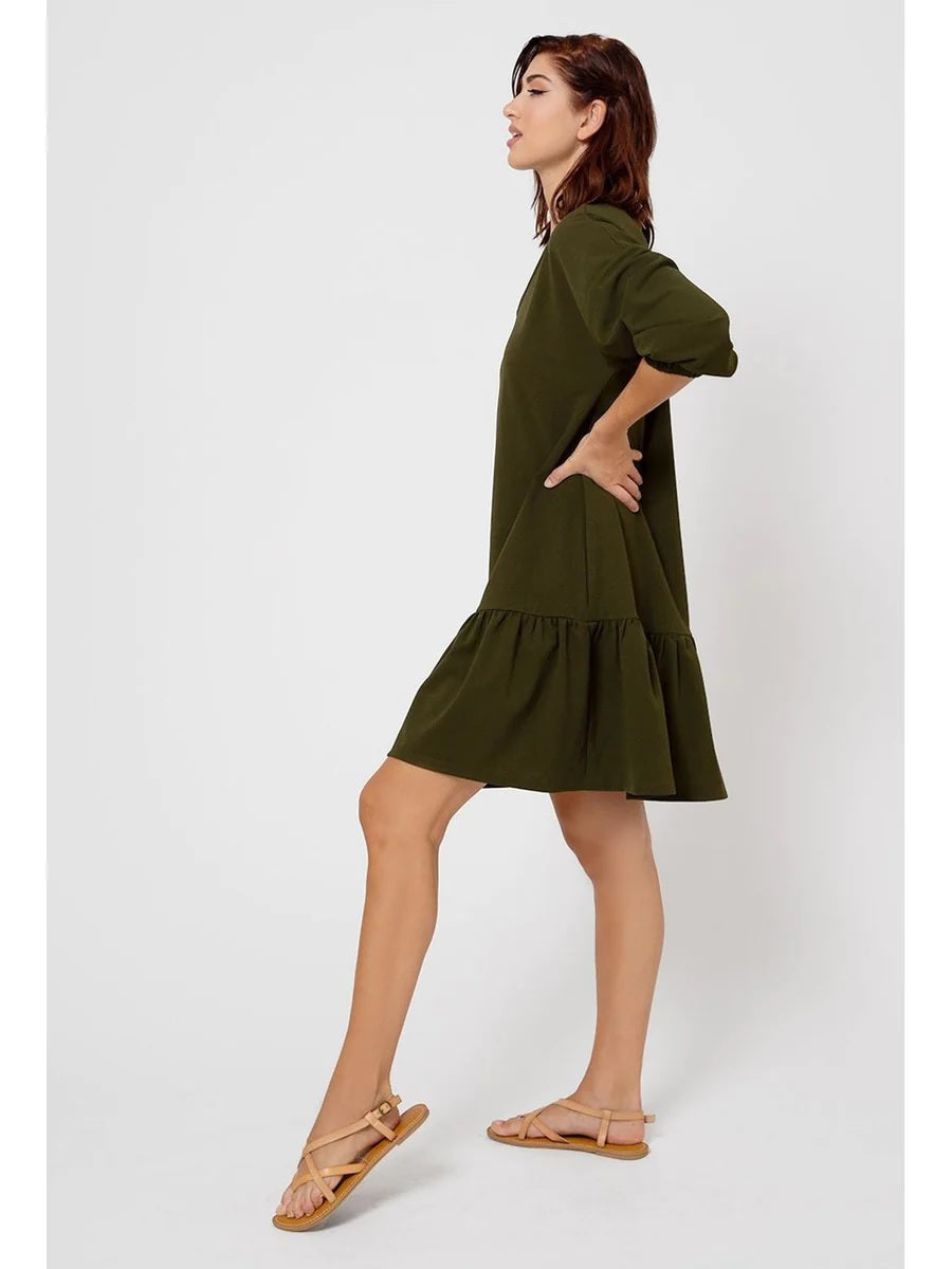 Vestido feminino Leota Solid Kalamata Lord &amp; Taylor Luna Verde Tamanho 1X