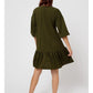 Vestido feminino Leota Solid Kalamata Lord &amp; Taylor Luna Verde Tamanho 1X