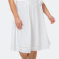 Vestido de malha com ilhós Genesis para mulheres Leota, branco, tamanho 1X