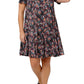 Vestido Serenity Feminino Leota em Confete Floral Preto Multi 1X Lord &amp; Taylor Multi Tamanho 1X