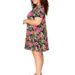 Vestido Leota Curve Serenity Garden Party Preto Multicolorido