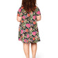 Vestido Leota Curve Serenity Garden Party Preto Multicolorido