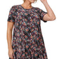 Vestido Serenity Feminino Leota em Confete Floral Preto Multi 1X Lord &amp; Taylor Multi Tamanho 1X