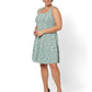 Vestido Ariana Leota Feminino em Jacquard Verde Multicolorido 2X Lord &amp; Taylor Verde Tamanho 2XL