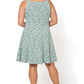 Vestido Ariana Leota Feminino em Jacquard Verde Multicolorido 2X Lord &amp; Taylor Verde Tamanho 2XL