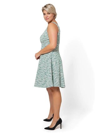Vestido Ariana Leota Feminino em Jacquard Verde Multicolorido 2X Lord &amp; Taylor Verde Tamanho 2XL