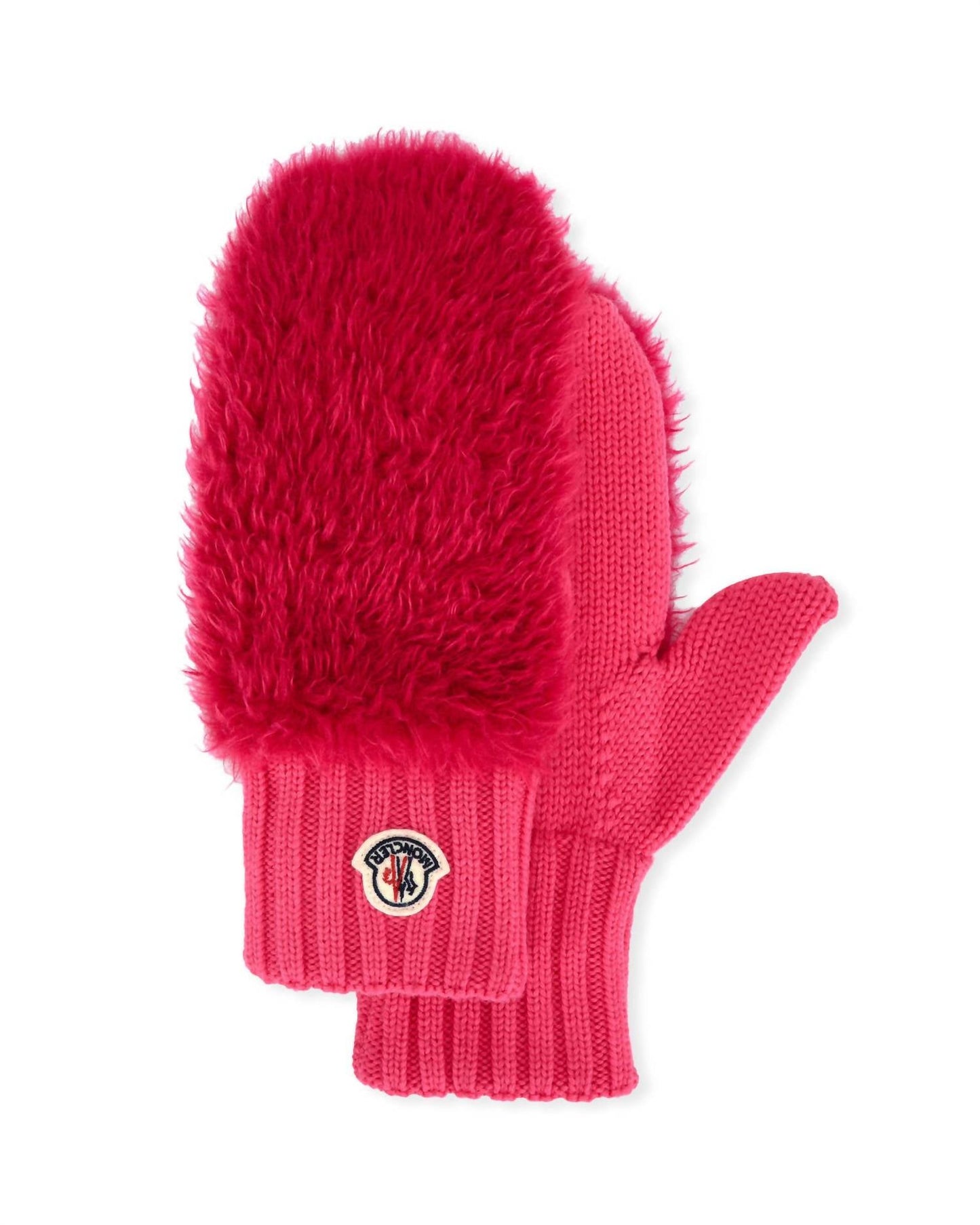 Moncler - Moncler Women's Mittens Faux Fur Knitted Winter Gloves