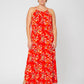 Vestido longo floral Cameron da Leota para mulheres, rosa, tamanho 3X