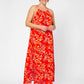 Vestido longo floral Cameron da Leota para mulheres, rosa, tamanho 3X