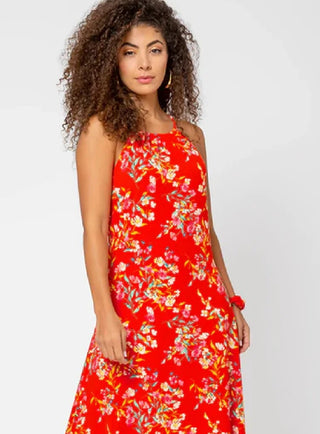 Vestido longo floral Cameron da Leota para mulheres, rosa, tamanho 3X