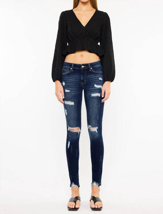 Kancan - Jeans Cora de cintura média super skinny