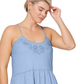 Vestido sem mangas em camadas Esmeralda da Leota para mulheres, azul