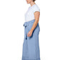 Vestido Lupita Culottes Leota Feminino em Azul Chambray 3X Azul Lord &amp; Taylor Tamanho 3XL