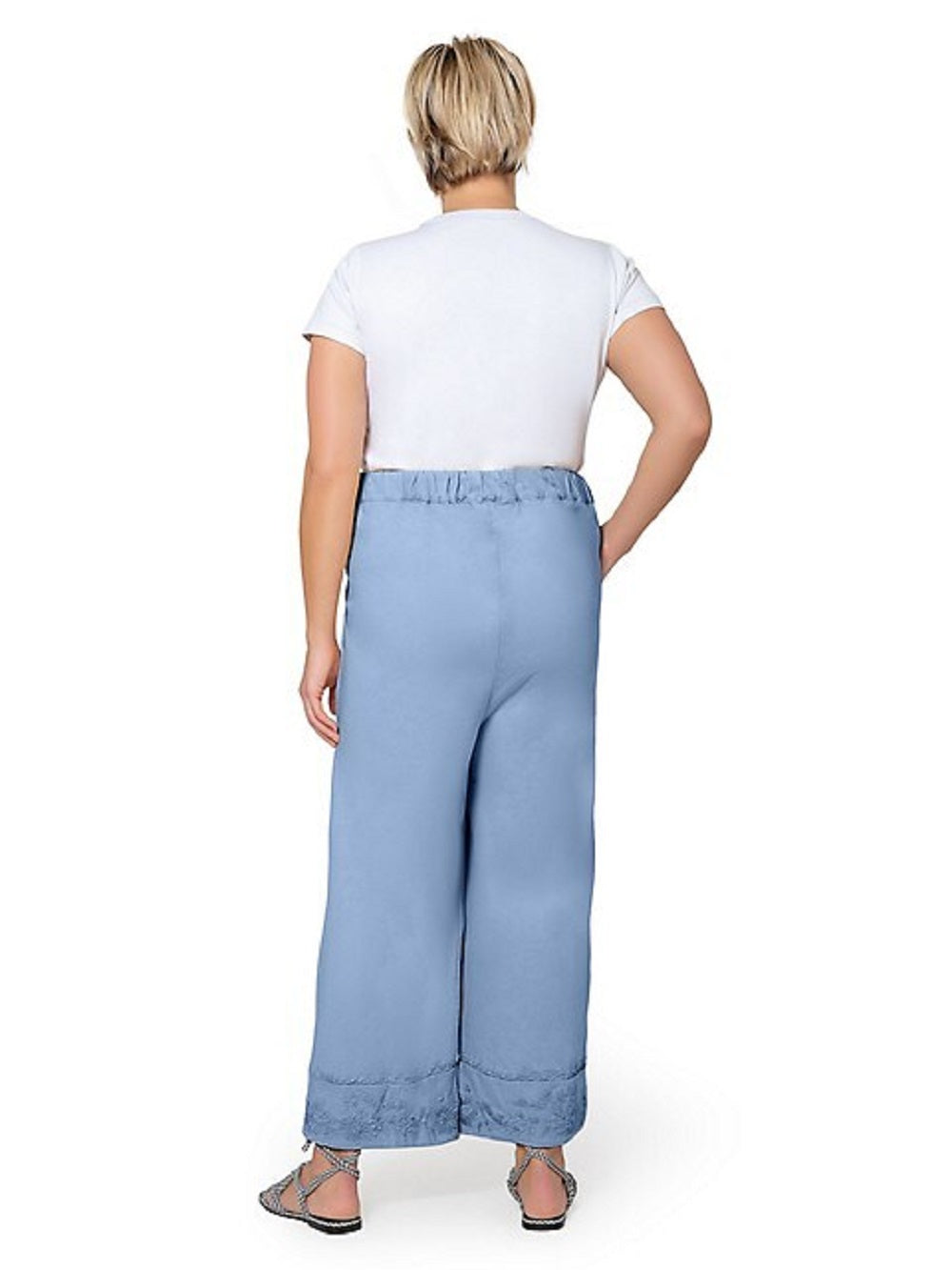 Vestido Lupita Culottes Leota Feminino em Azul Chambray 3X Azul Lord &amp; Taylor Tamanho 3XL
