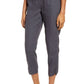 Caslon Track Style Linen Pants - Grey Ebony