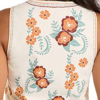 Rock & Roll Denim - Floral Print Vest