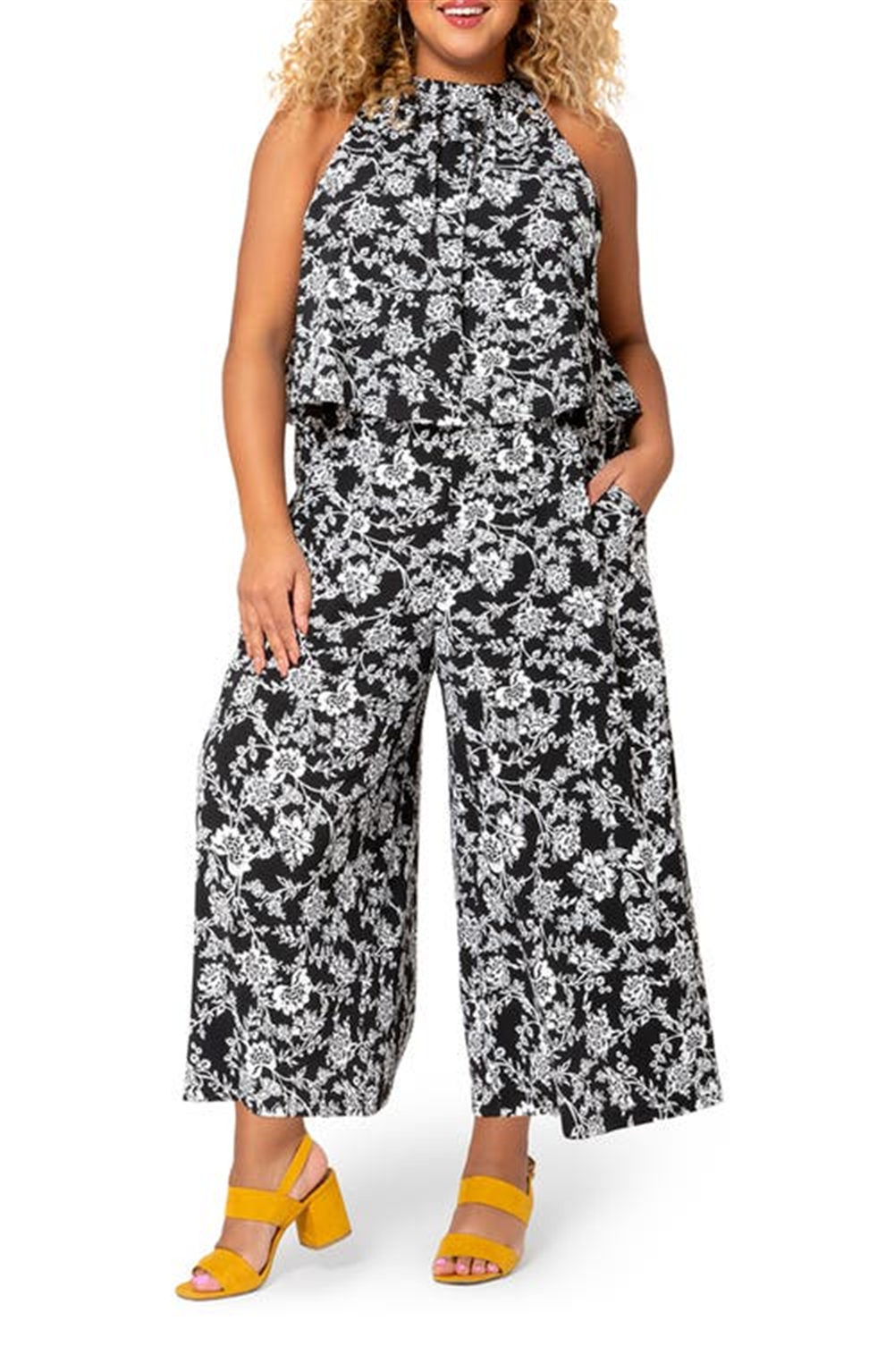 Macacão floral Skyler feminino Leota preto