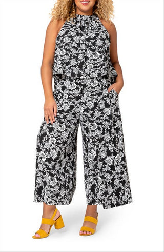 Macacão floral Skyler feminino Leota preto