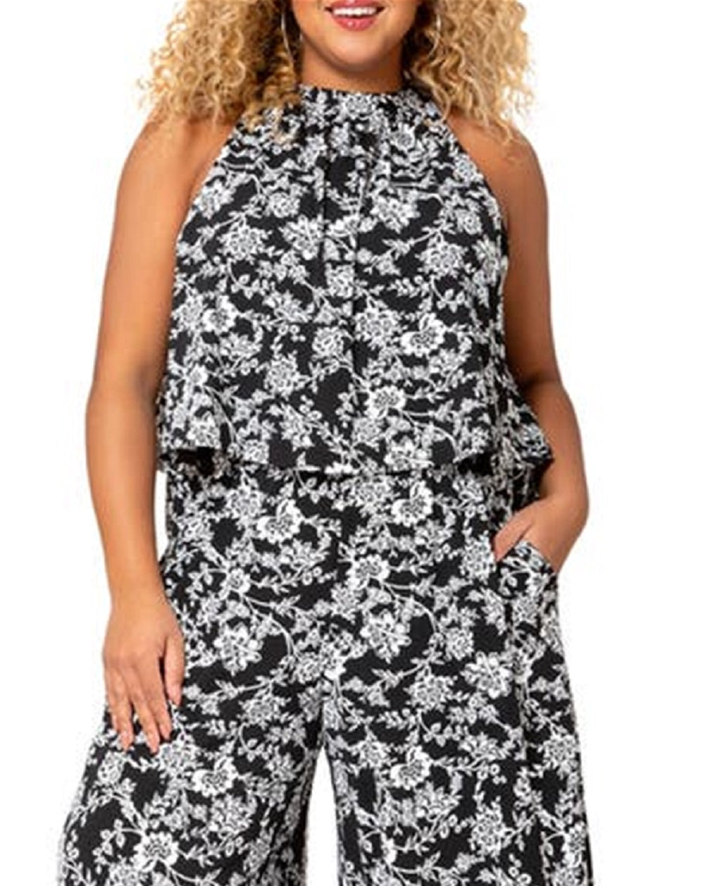 Macacão floral Skyler feminino Leota preto
