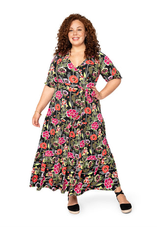Vestido envelope falso Marlo da Leota para mulheres