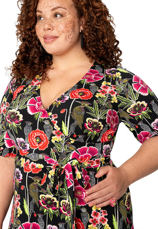 Vestido envelope falso Marlo da Leota para mulheres