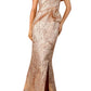 Janique - Off-shoulder Slit Gown