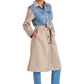 Steve Madden - Soraya Mixed Media Trench Coat