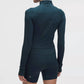 Lululemon - It's Rulu Ribbed Cropped Half Zip Sweatshirt