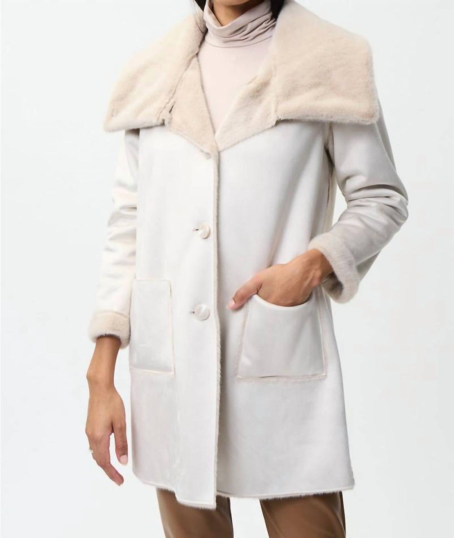 Joseph Ribkoff - Women's Faux Fur Reversible Coat