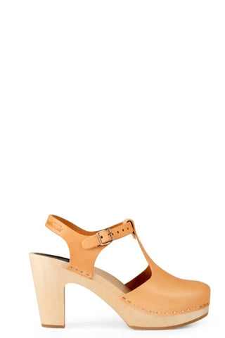 Swedish Hasbeens - Sandália feminina de salto alto com tiras em T