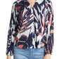NIC+ZOE Seaside Shade Long Sleeve Blouse - Small