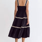 Entro - Square Neck Sleeveless Midi Dress
