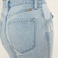 Kancan - High Rise Contrast Accent Straight Leg Jean