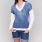 Charlie B - Drop Shoulder V Neck Sweater