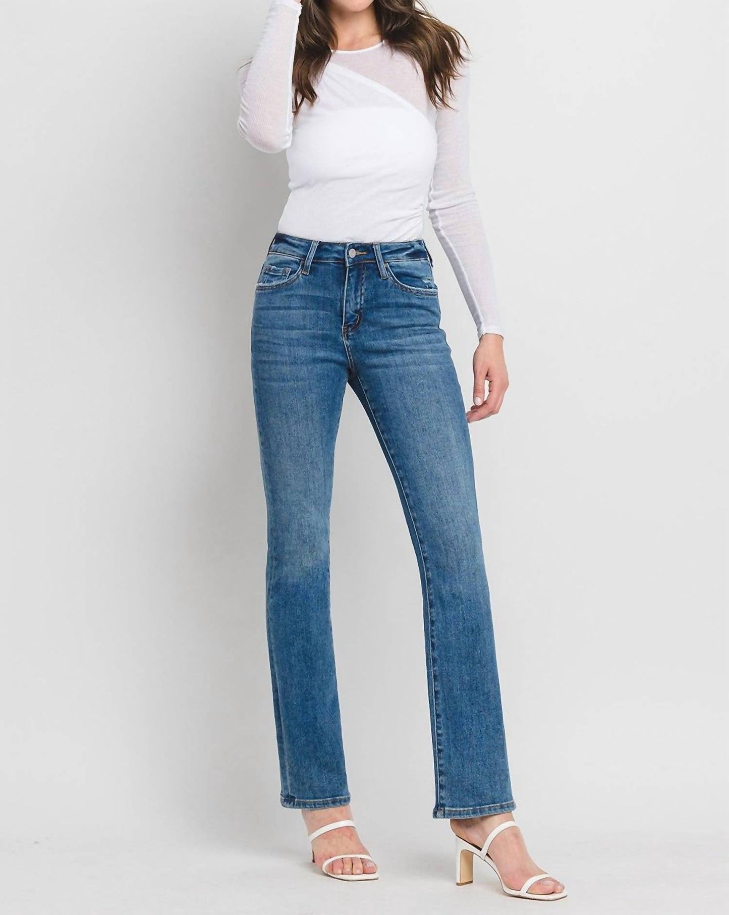 Vervet By Flying Monkey - Stephanie High Rise Bootcut Denim Jean