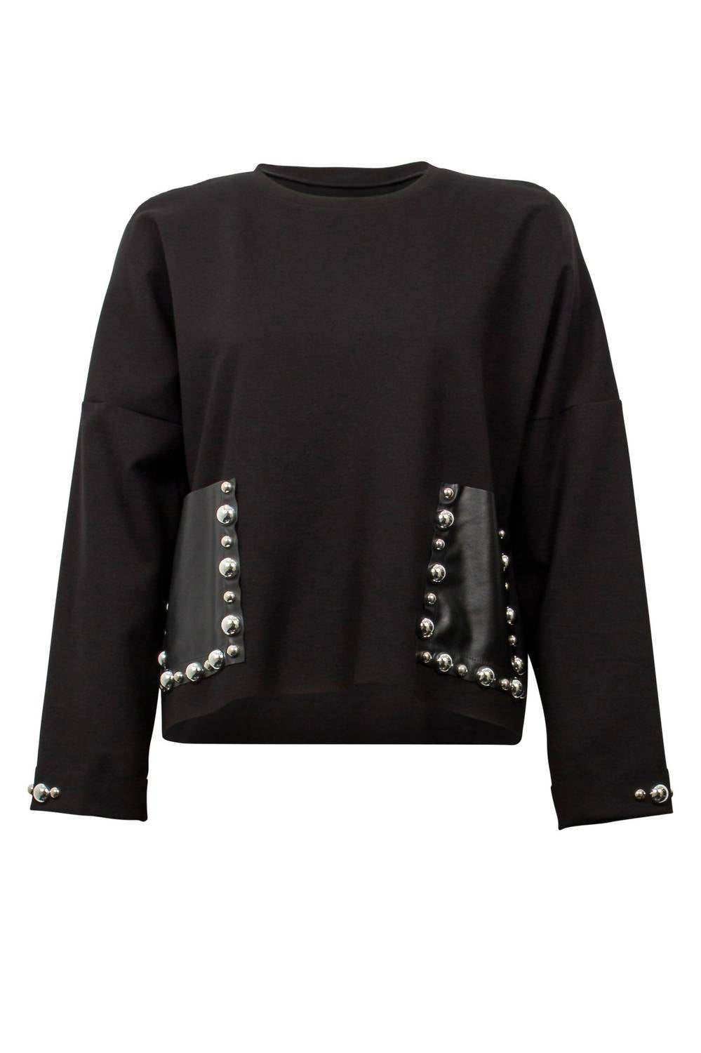 Joseph Ribkoff - Leather Pocket Top