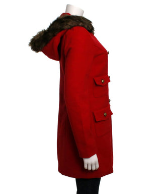 Bb Dakota - Preston With Faux Fur Trim Hood Coat