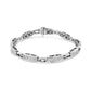 14K White Gold 2.00 Cttw Invisble-Set Princess Diamond Link Bracelet (I1-I2 Clarity, I-J Color) - 7.25"