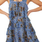 Free People Sunrise Nightie in Denim Combo, Size Small