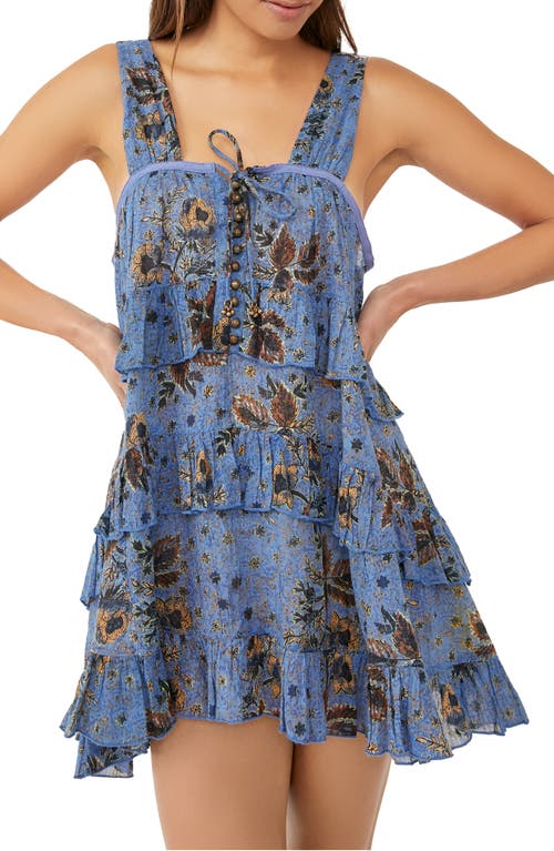 Free People Sunrise Nightie in Denim Combo, Size Small