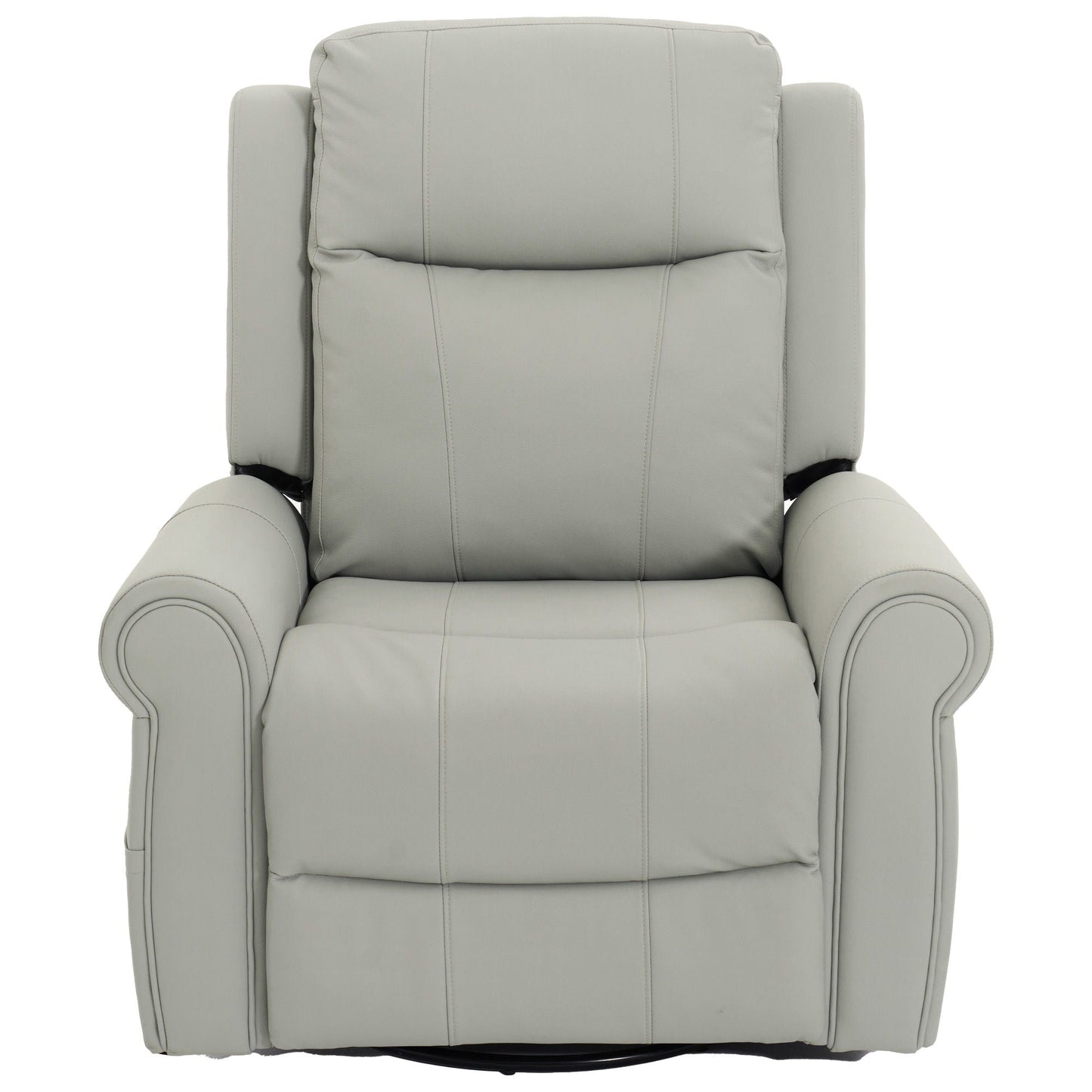 Manual Recliner Chair with 270° Swivel, Massage & Heating
