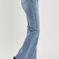 Risen - Frayed Hem Flare Jeans