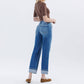 Flying Monkey - High Rise Cuffed Slim Wide Leg Jeans