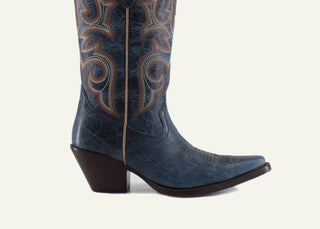 Buck &amp; Brana - Botas de vaqueira de couro fino Tessa