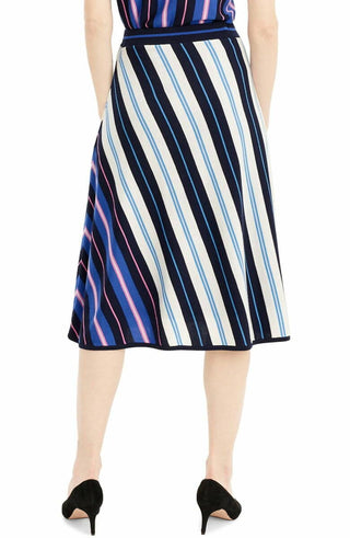 J.Crew - Saia midi em lã merino com listras diagonais