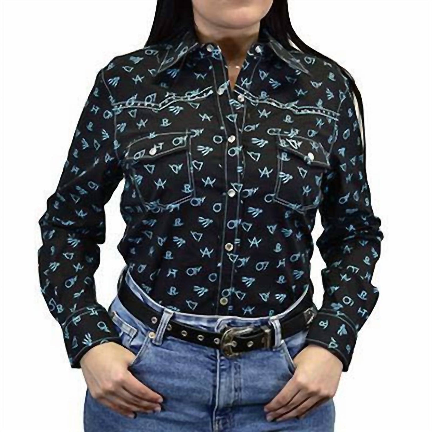 Cowboy Hardware - Women's Branding Irons Long Sleeve Print