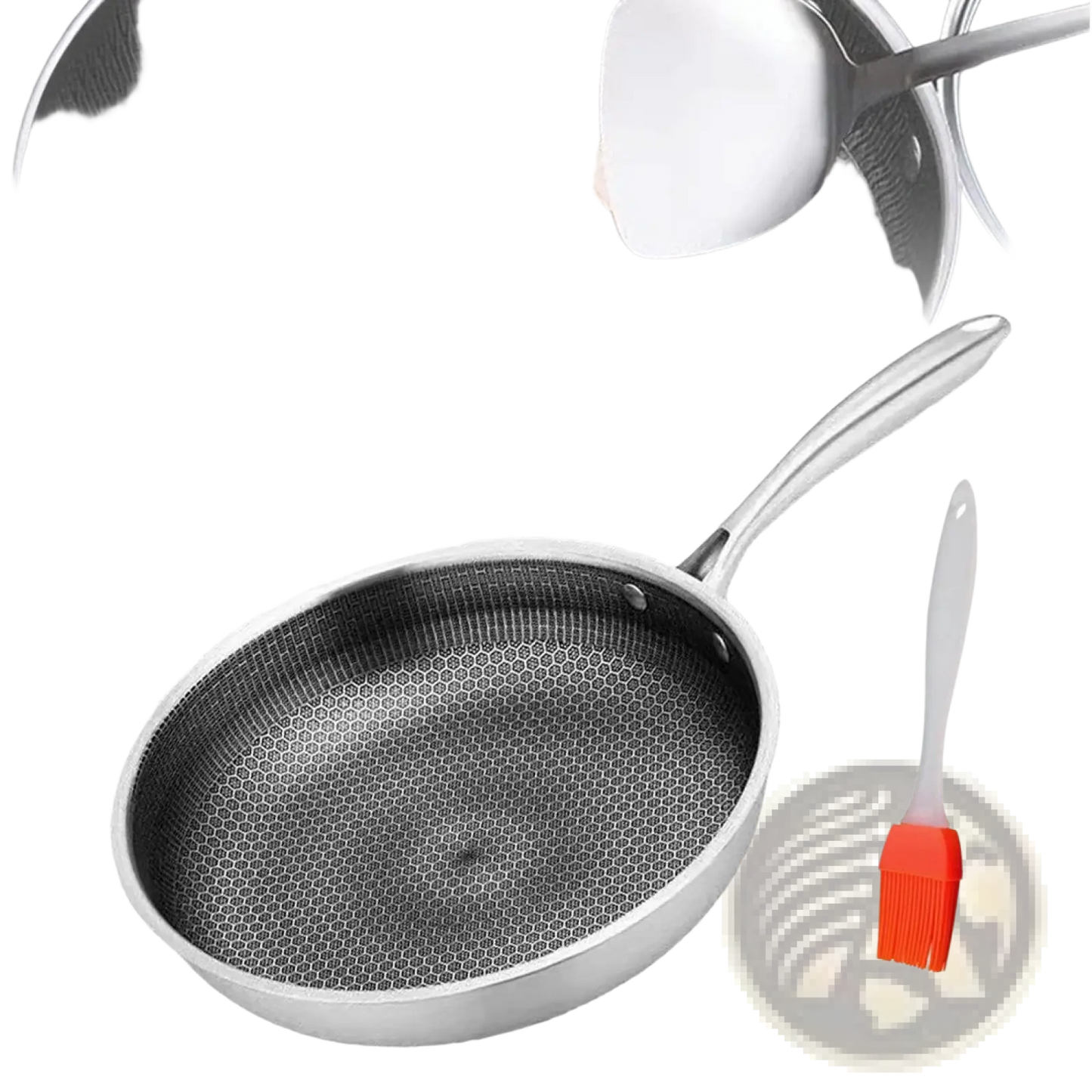 30cm Stainless Steel Hex Non Stick Induction Frying Pan